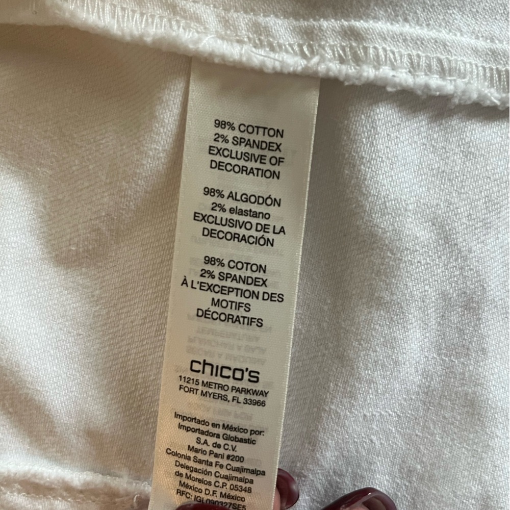 Chico's White Denim Vest - Picture 2 of 15